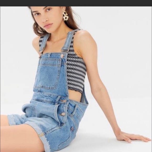 BDG Denim - BDG| UO Light Blue Denim Shorts Overalls size 29